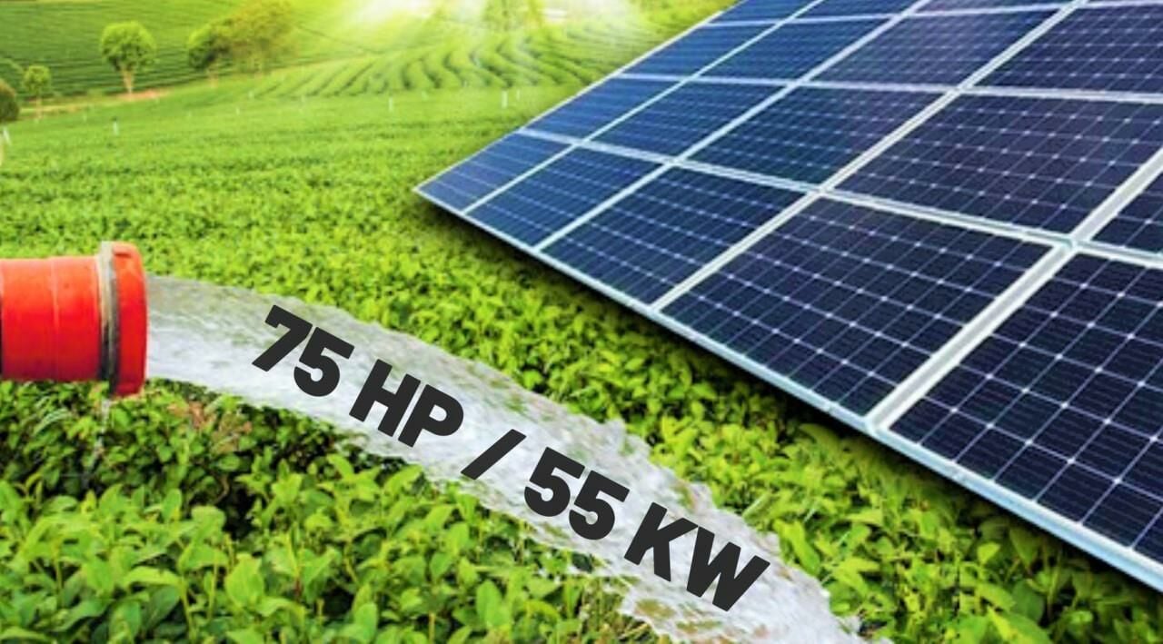 Tarımsal Sulama Paketi 75 HP/55 KW 152 Adet 560 Watt Güneş Paneli 75 Kw Sürücü İnverter