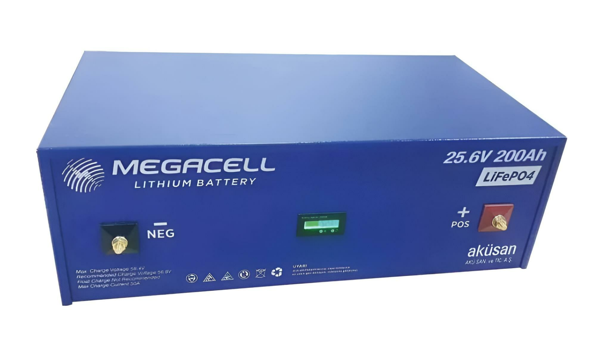 Megacell 25.6v 200 amper lifepo4 akü