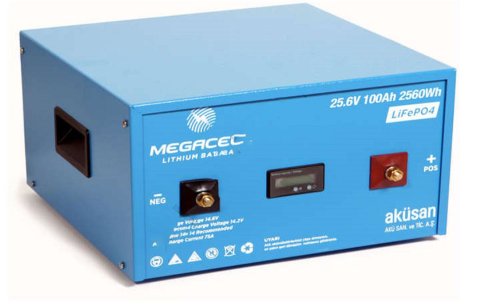 Megacell 25.6v 100 amper lifepo4 akü