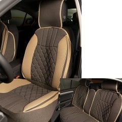 Opel Tüm Modellerine Uygun Space Elegance 5'li Minder Koyu Bej-Bej