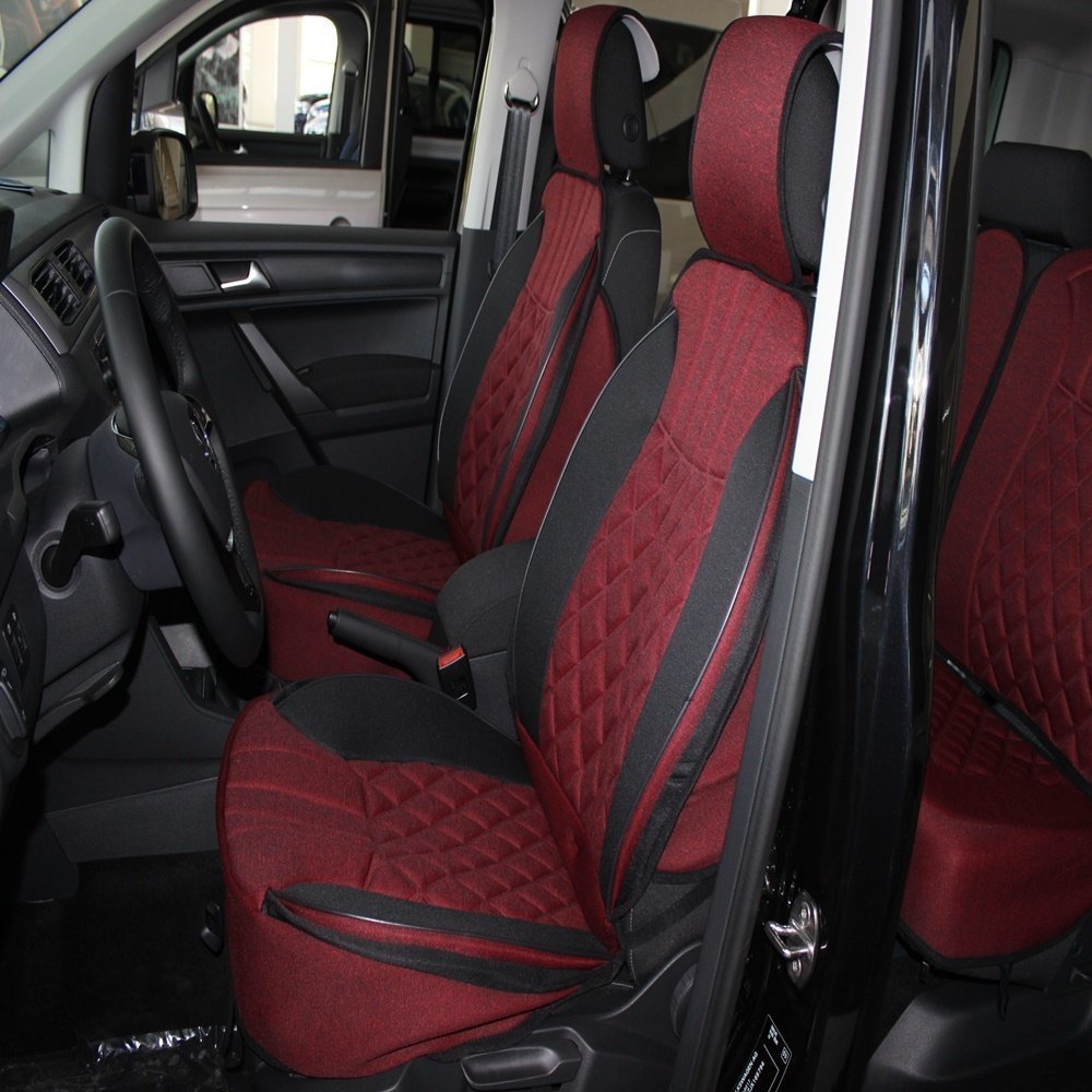 Peugeot Tüm Modellerine Uygun Space Elegance 5'li Oto Koltuk Minderi Kırmızı / Siyah