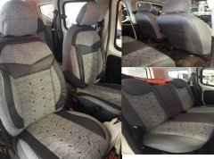 Terletmez Keten Kumaş Oto Koltuk Kılıfı Airbag Uyumlu Dacia Logan