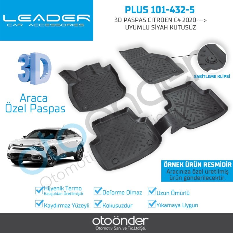 3D PASPAS CITROEN C4 2020--- UYUMLU SİYAH