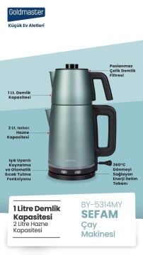 Damlatmaz 25 Bardak Kapasiteli Çelik Çay Makinesi Ve Su Isıtıcısı
