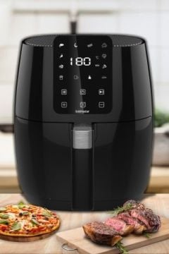 Porto Dijital Dokunmatik 10 Ön Ayarlı 4.5 Litre Airfryer Yağsız Kızartma Sıcak Hava Fritöz