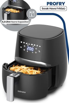 Profry Dijital Dokunmatik Airfryer Yağsız Kızartma Sıcak Hava Fritöz Mutfak Tartı Terazisi Hediyeli