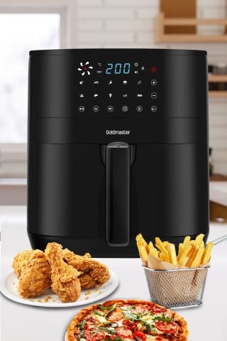 Smartfry Dijital Dokunmatik 1900 W 10 Ön Ayarlı 6 Litre Airfryer Yağsız Kızartma Sıcak Hava Fritöz