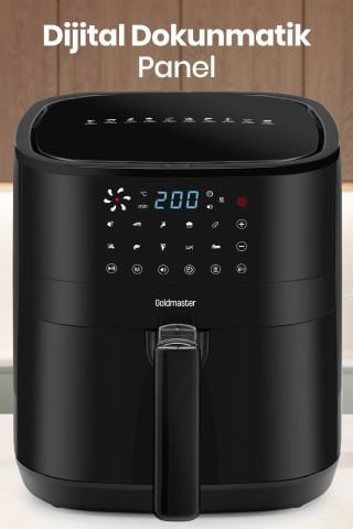 Smartfry Dijital Dokunmatik 1900 W 10 Ön Ayarlı 6 Litre Airfryer Yağsız Kızartma Sıcak Hava Fritöz