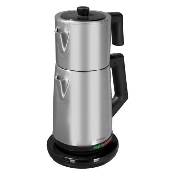 Demmaster Inox Damlatmaz Ağız Tasarımlı Paslanmaz Çelik Çay Makinesi Ve Su Isıtıcısı