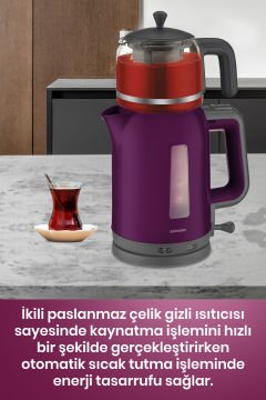 Lavanta Mor Elektrikli Mutfak Çeyiz Seti 3 Lü Evlilik Paketi