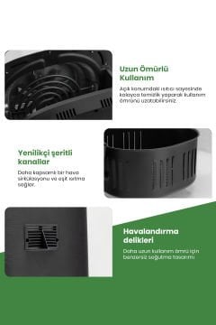 Lunchfry 7 Litre İnox Geniş XXL Dokunmatik Karıştır Uyarı Fonksiyonlu Airfryer Sıcak Hava Fritözü