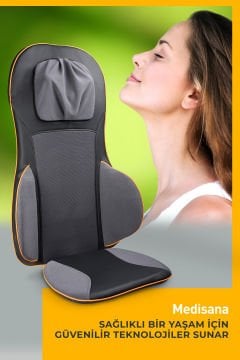 Alman Tasarım Boy Ayarlamalı Isıtmalı Titreşimli Shiatsu Masaj Minderi Med88939