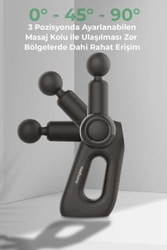 Alman Tasarım 15 Başlıklı Darbeli Titreşimli Isıtmalı Şarjlı Kas Sporcu Masaj Tabancası Masaj Aleti