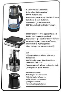 Parça Avantajlı Elektronik Evlilik Paketi Elektrikli Mutfak Çeyiz Seti