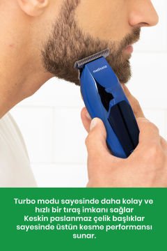 Vision Turbo Hız Fonksiyonlu Micro Usb Şarj Özellikli Saç Sakal Şekillendirme Makinesi Md7808