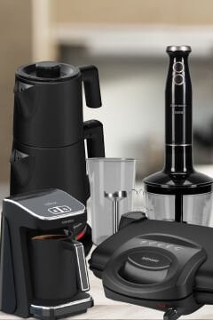 SuperLux Siyah 18 Parça Avantajlı Elektronik Evlilik Paketi Elektrikli Mutfak Çeyiz Seti