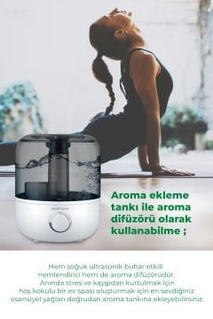 45051 Aroma Fonksiyonlu 2.5L Buharlı Hava Nemlendirme Cihazı