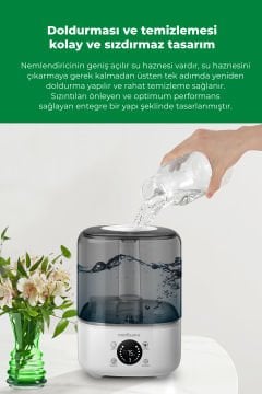 45075 Ekranlı Aroma Fonksiyonlu 4.5L Buharlı Hava Nemlendirme Cihazı