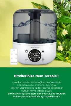 45055 Ekranlı Aroma Fonksiyonlu 2.5L Buharlı Hava Nemlendirme Cihazı