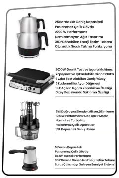 GoldMaster Hürrem Elektrikli Mutfak Çeyiz Seti 4 Lü Paket