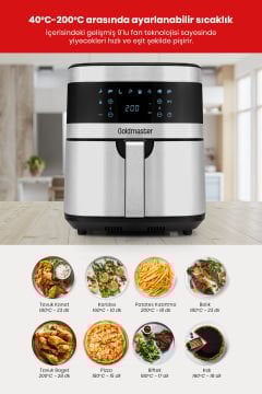 Avantajlı İkili Set 7 Litre İnox XXL Airfryer Sıcak Hava Fritöz Mısır Patlatma Pop Corn Makinesi