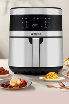 Avantajlı İkili Set 7 Litre İnox XXL Airfryer Sıcak Hava Fritöz Mısır Patlatma Pop Corn Makinesi
