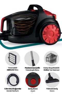 Avantajlı İkili Set Elektrikli Süpürge Ve Şok Buharlı Ütü