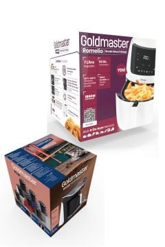 Avantajlı Beyaz İkili Set 7 Litre XXL Airfryer Sıcak Hava Fritözü 5 Fincan Kapasiteli Türk Kahve Makinesi