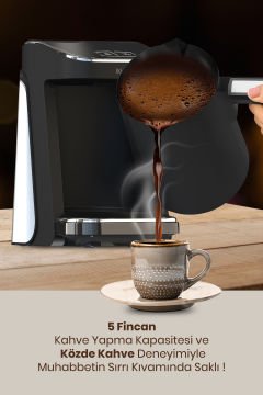 Avantajlı Beyaz İkili Set 7 Litre XXL Airfryer Sıcak Hava Fritözü 5 Fincan Kapasiteli Türk Kahve Makinesi
