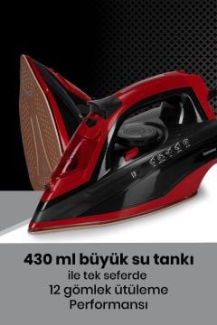 Airjet 2400 Watt Seramik Tabanlı Geniş Su Tanklı 170 gr Etkili Şok Buharlı Ütü