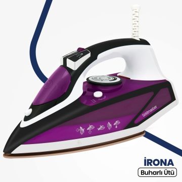 Irona 2600 Watt Seramik Tabanlı Damlama Önleme Sistemli 160 Gr Şok Buharlı Ütü