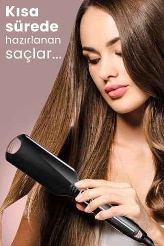 Proset Profesyonel Kuaför Fön Makinesi ve Keratin Seramik Plaka Düzleştirici Saç Şekillendirme Seti