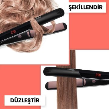 Sindy Dijital Seramik Keratin Ince Plakalı Saç Düzleştirici Ve Şekillendirici In6144