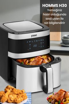 H30 Xxl 7 Litre Geniş Hazneli Dokunmatik 8 Ön Ayarlı Airfryer Sıcak Hava Fritözü