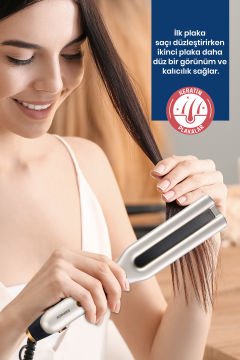 Twinpro Dijital Ekranlı Keratin Seramik Çift Plakalı İyonik Saç Düzleştirici