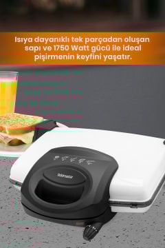 Süt Beyazı Avantajlı İkili Set Paketi Çelik Çay Makinesi Ve Tost Izgara Makinesi