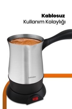 Falım Inox Paslanmaz Çelik 5 Fincan Kapasiteli 850 Watt Elektrikli Cezve