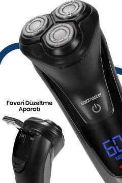 Dijital Ekranlı Islak Kuru Captain Ipx6 Su Geçirmez Şarjlı Tıraş Ve Favori Makinesi