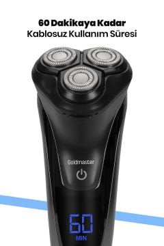 Dijital Ekranlı Islak Kuru Captain Ipx6 Su Geçirmez Şarjlı Tıraş Ve Favori Makinesi
