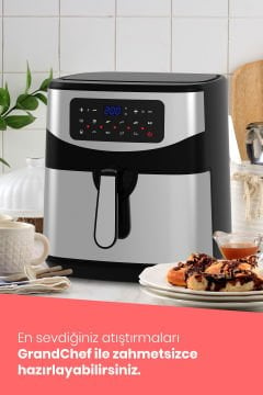 Grandchef 9.2 Litre Dokunmatik Airfryer Yağsız Sıcak Hava Fritözü