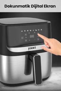 H20 1700 Watt XL Dijital Dokunmatik 8 Ön Programlı Airfryer Yağsız Kızartma Sıcak Hava Fritöz