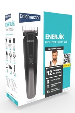 Enerjik Kablolu Kablosuz Hızlı Şarj Paslanmaz Çelik Standlı 12 In 1 Erkek Bakım Seti
