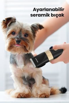 10 In 1 Ayarlanabilir Şarjlı Kedi Köpek Kırpık Tıraş Makinesi Pet Evcil Hayvan Tüy Kesme Aparatlı