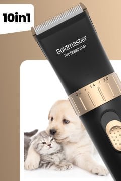 10 In 1 Ayarlanabilir Şarjlı Kedi Köpek Kırpık Tıraş Makinesi Pet Evcil Hayvan Tüy Kesme Aparatlı