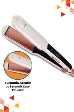 Dijital Led Göstergeli Keratin Seramik Kalın Plakalı Saç Düzleştirici