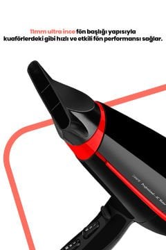 Fönmax Profesyonel Ultra Ince Kuaför Fön Makinesi Ve Difüzör Başlıklı Saç Kurutma Fön Makinesi
