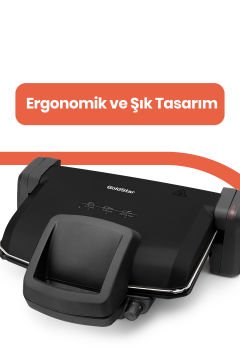 Tadım Siyah 1800 Watt Çıkarılabilir Plakalı Kademe Ve Isı Ayarlı Tost Ve Izgara Makinesi