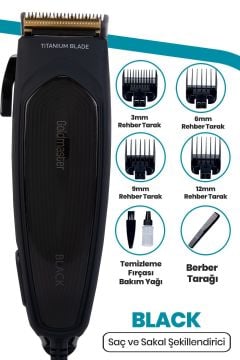 Gm-8197 Black Saç Kesme Makinesi