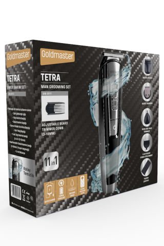 Tetra 11 In 1 Islak Kuru Hızlı Şarj Lityum Batarya Çelik Bıçaklı Taşıma Kılıflı Erkek Bakım Seti