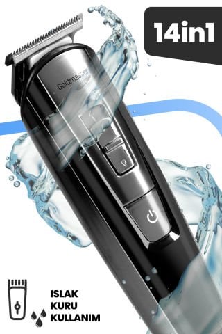 Tetra 14 In 1 Islak Kuru Hızlı Şarj Lityum Batarya Çelik Bıçaklı Taşıma Kılıflı Erkek Bakım Seti